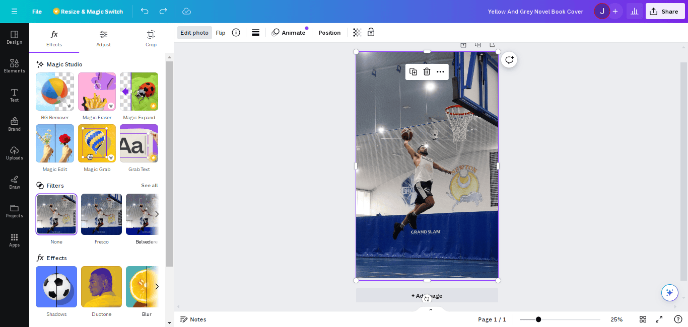 Image editing with Canva