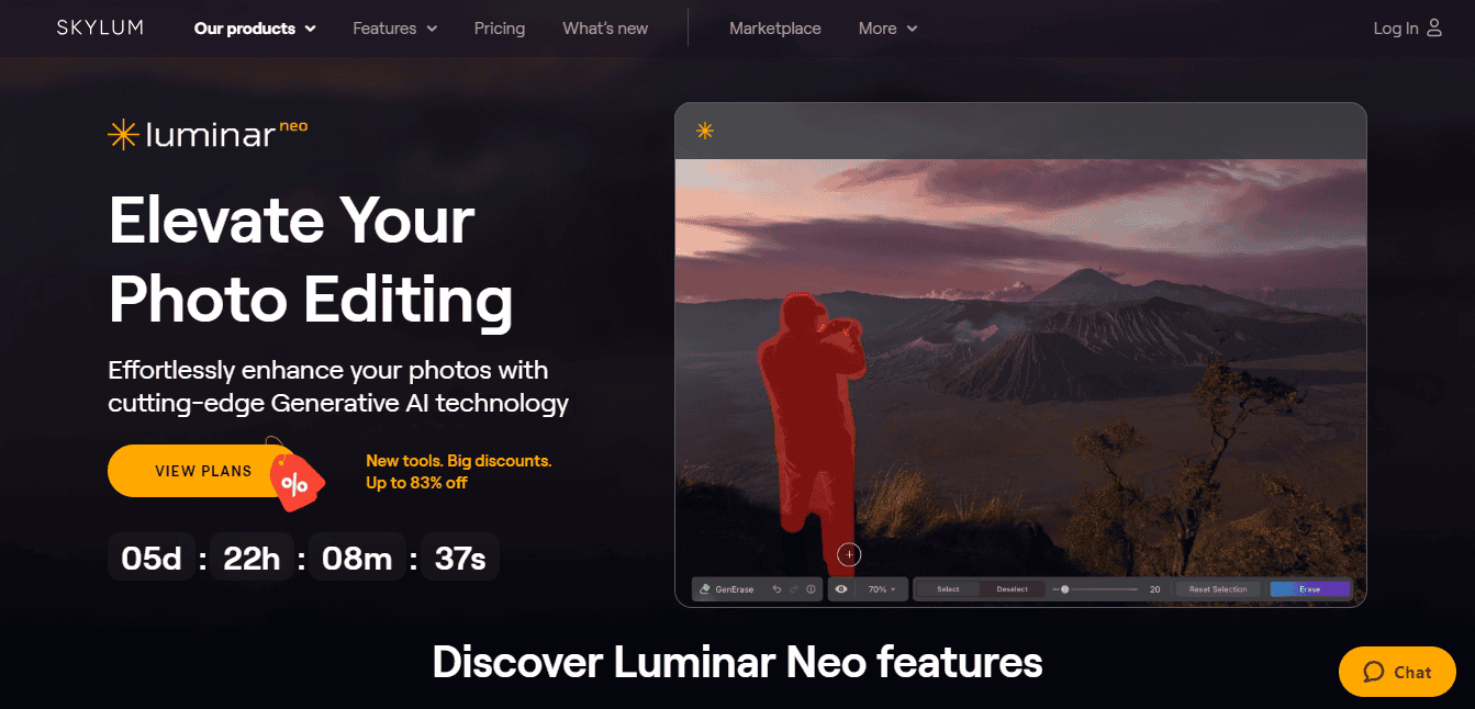 Luminar Neo homepage