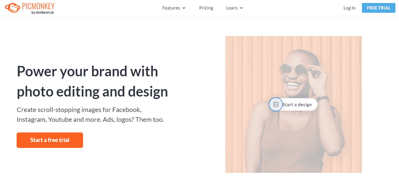 PicMonkey homepage