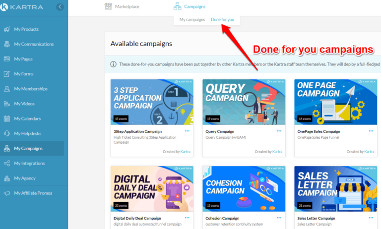 done for you campaigns