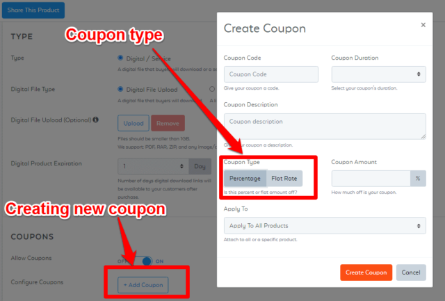 creating coupons