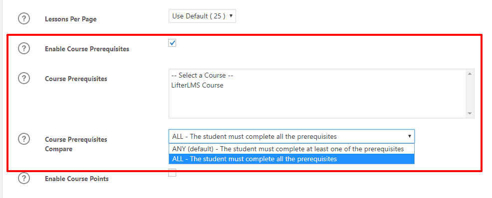 learndash course prerequisites