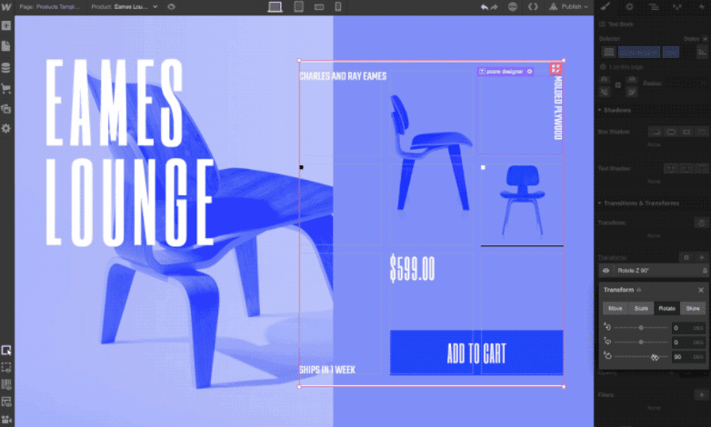 webflow visual builder
