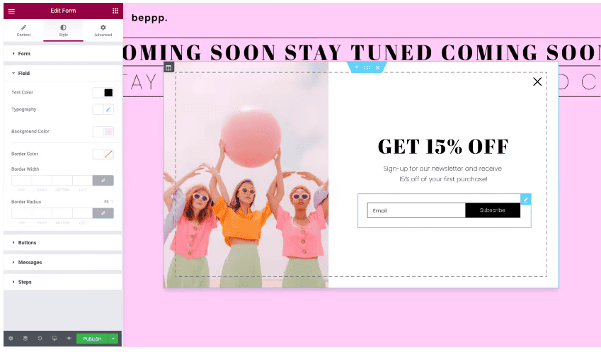 Elementor popups