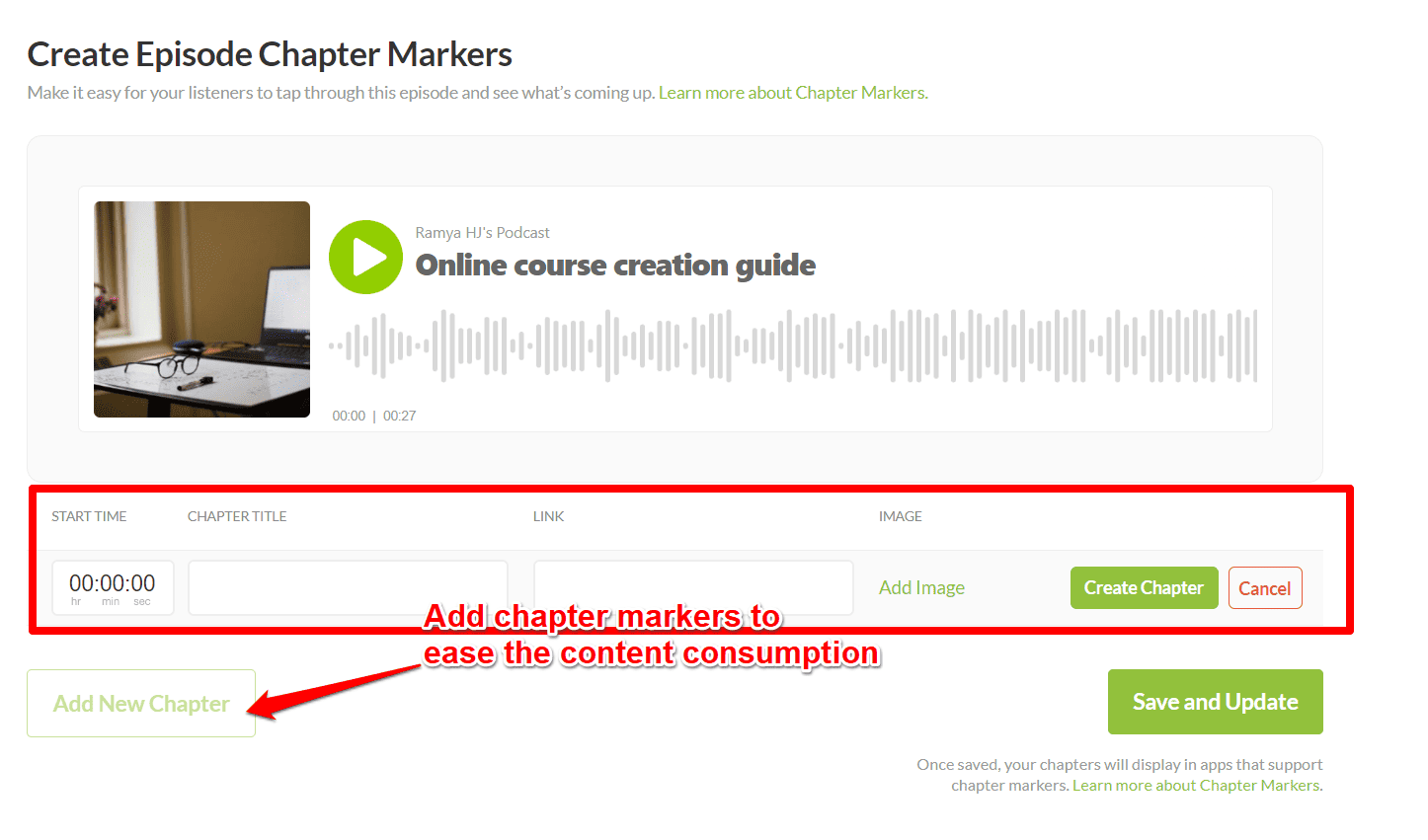 Adding Chapter Markers to Your Audio Podcast Episodes