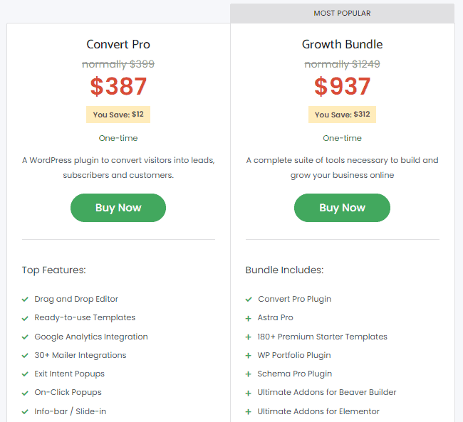 Convert Pro pricing