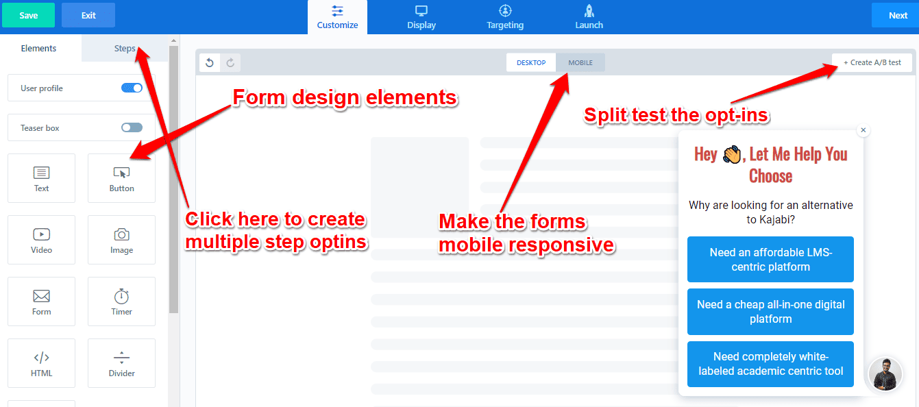 ConvertBox customization features