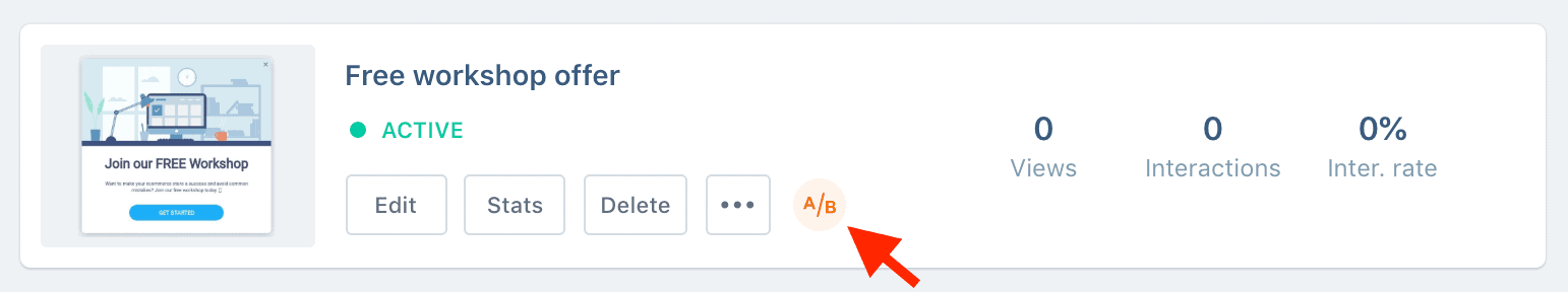 ConvertBox split testing