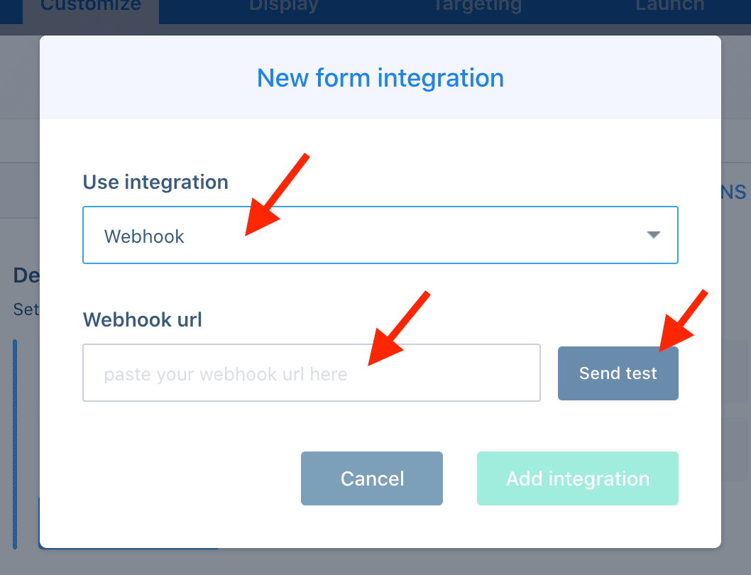 ConvertBox Webhooks integration
