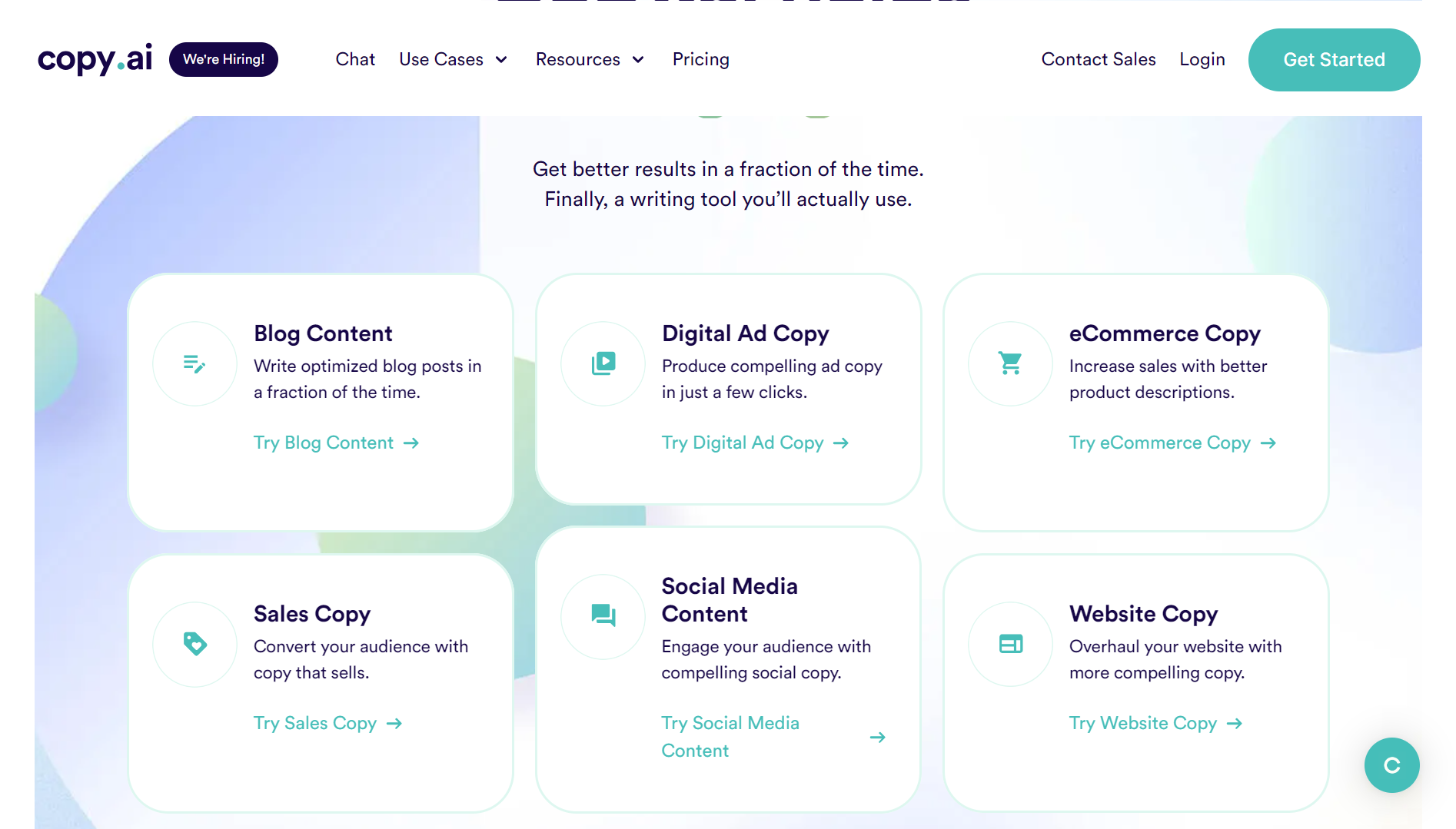Copy.ai tools