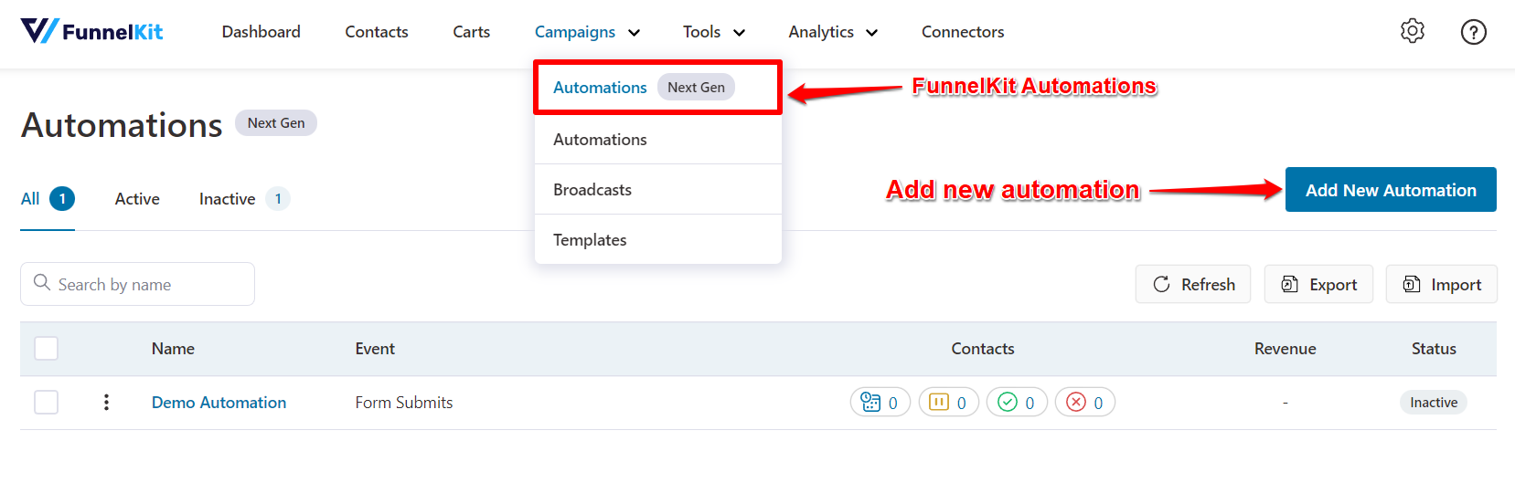 FunnelKit automations