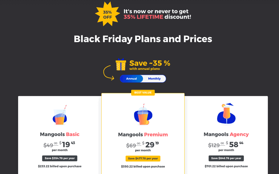 Mangools Black Friday plan