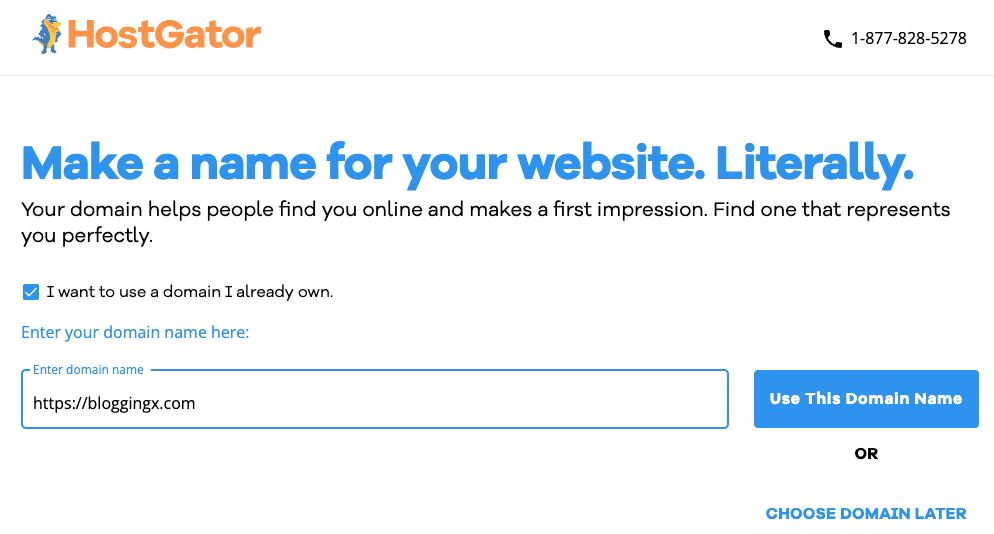 Hostgator domain