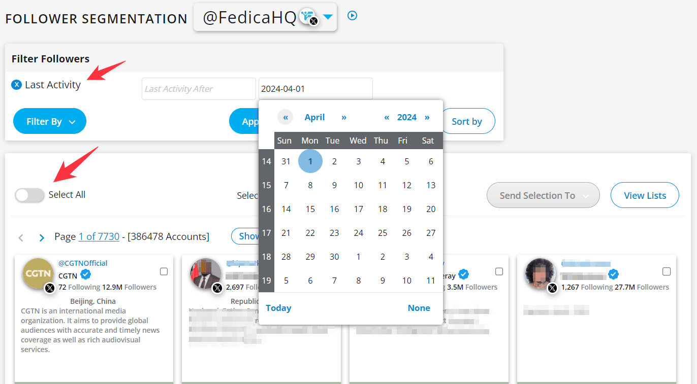 Fedica unfloow inactive users