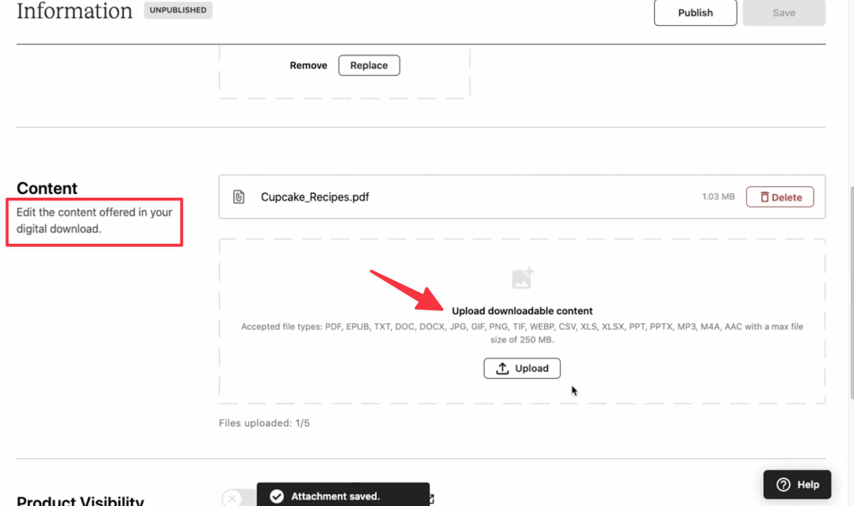Teachable digital downloads