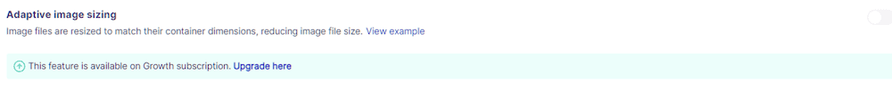 Adaptive image sizing
