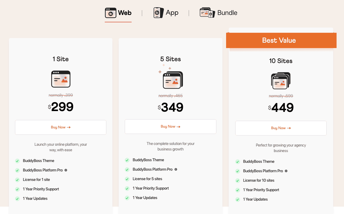 Buddyboss pricing