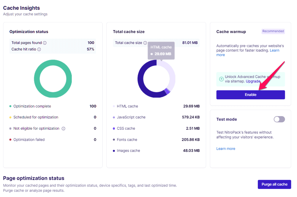 Cache insights
