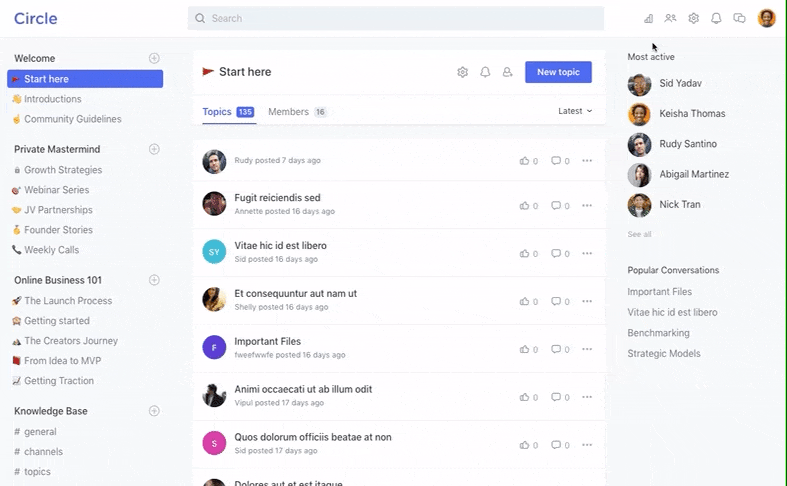 Circle onboarding