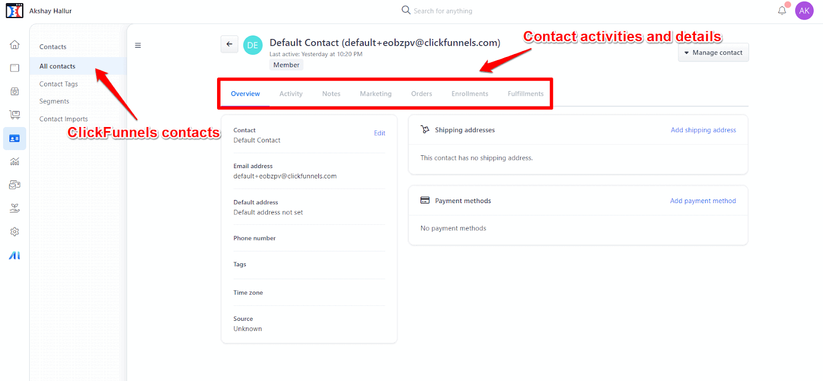 ClickFunnels CRM