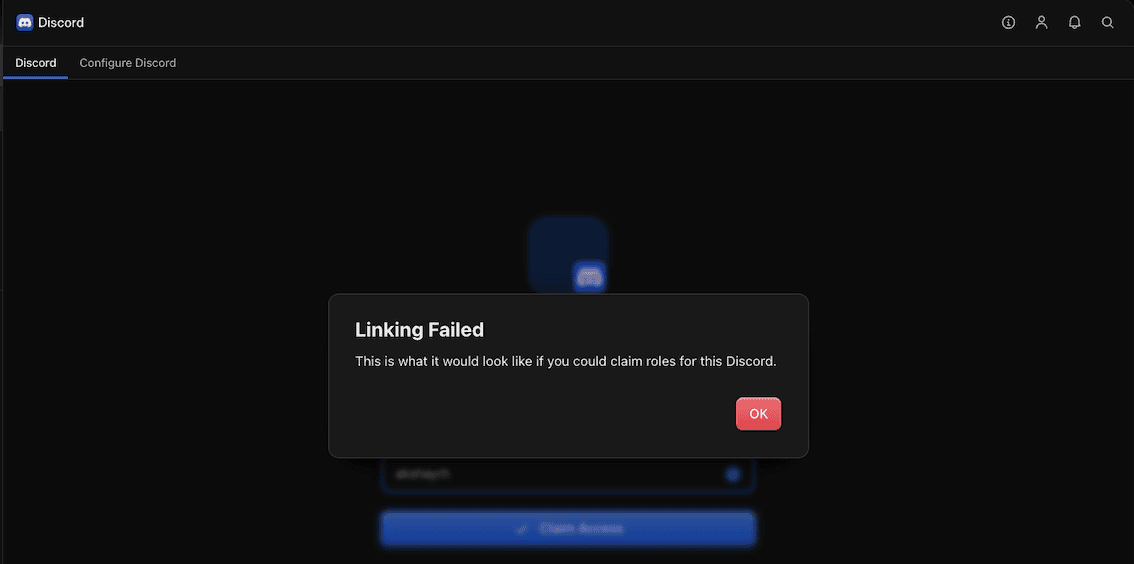 Discord Whop error message