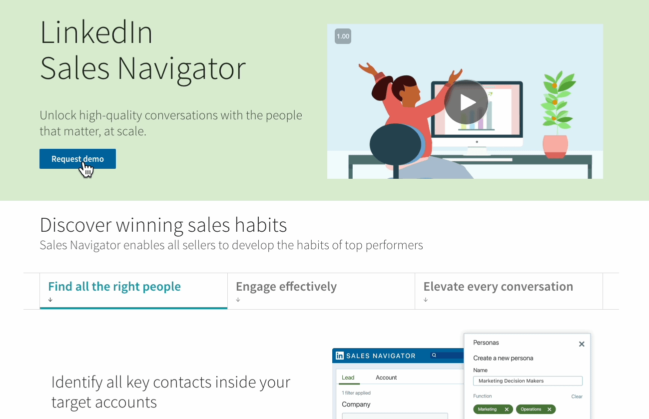 LinkedIn sales navigator job