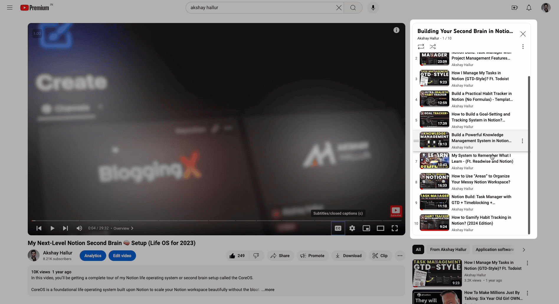 My LifeOS YouTube playlist