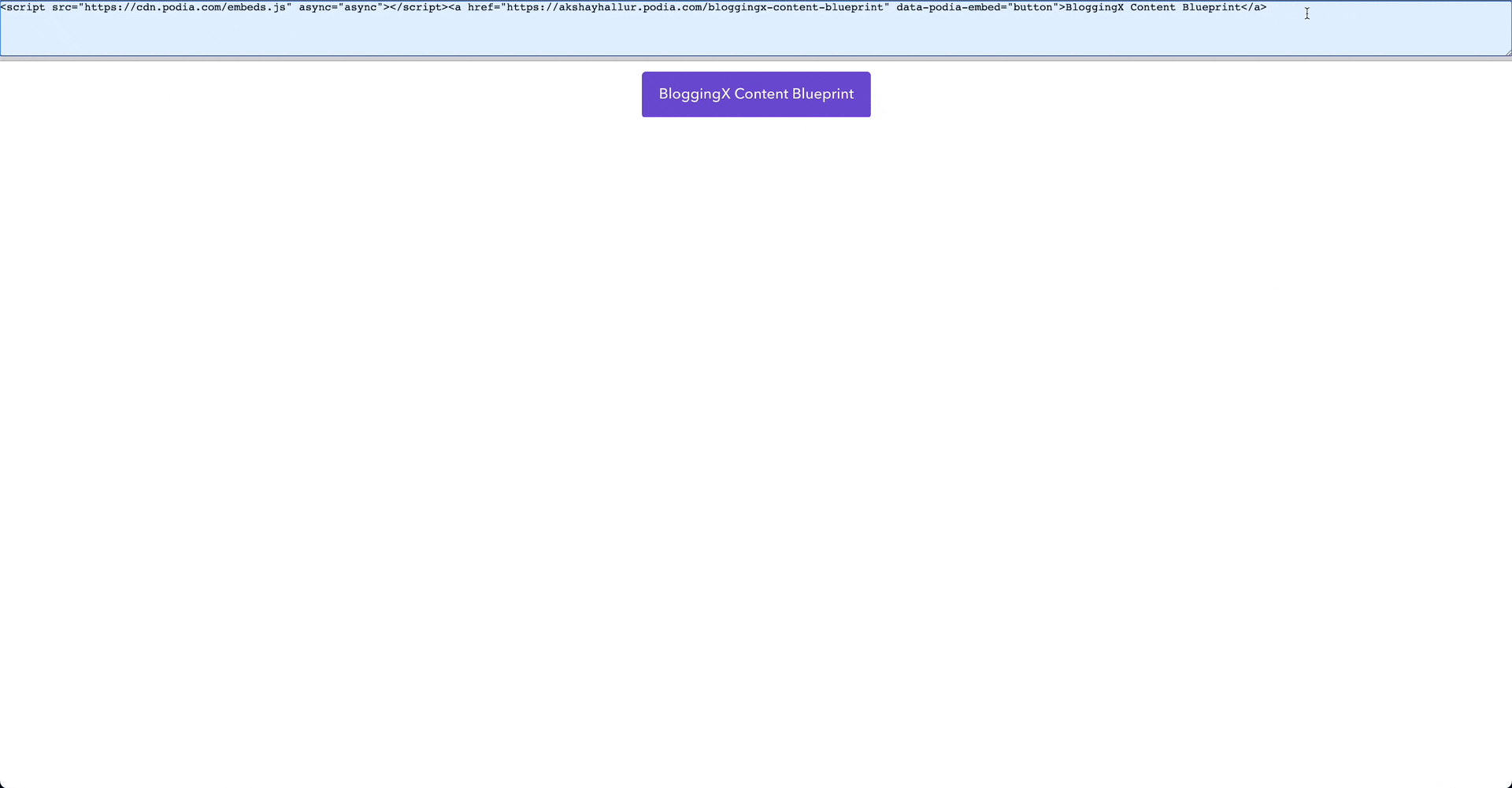 Podia embed product