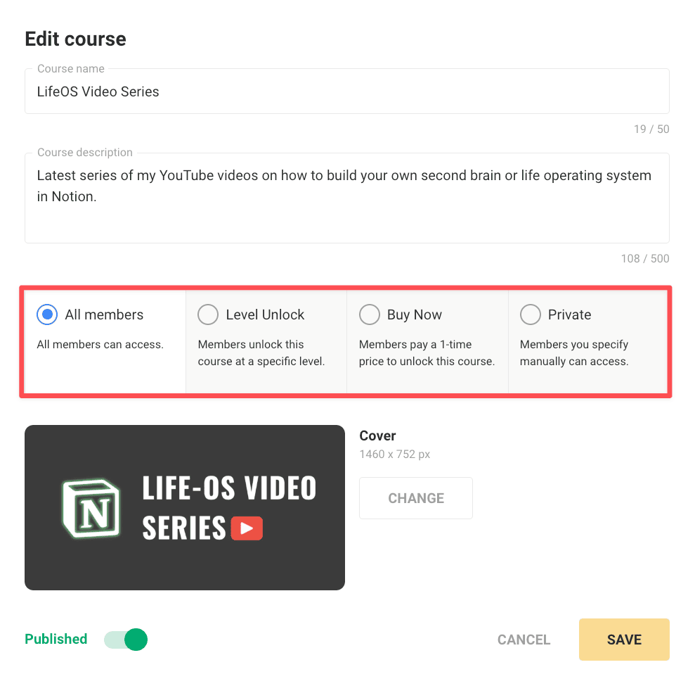 Skool course access