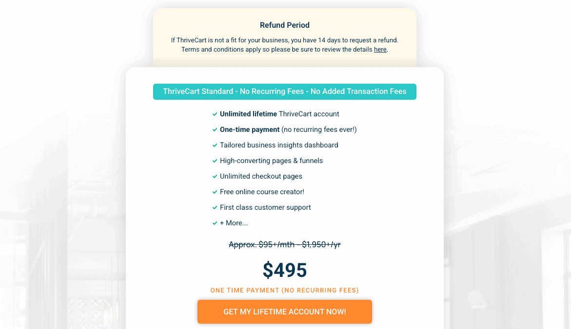 Thrivecart lifetime deal