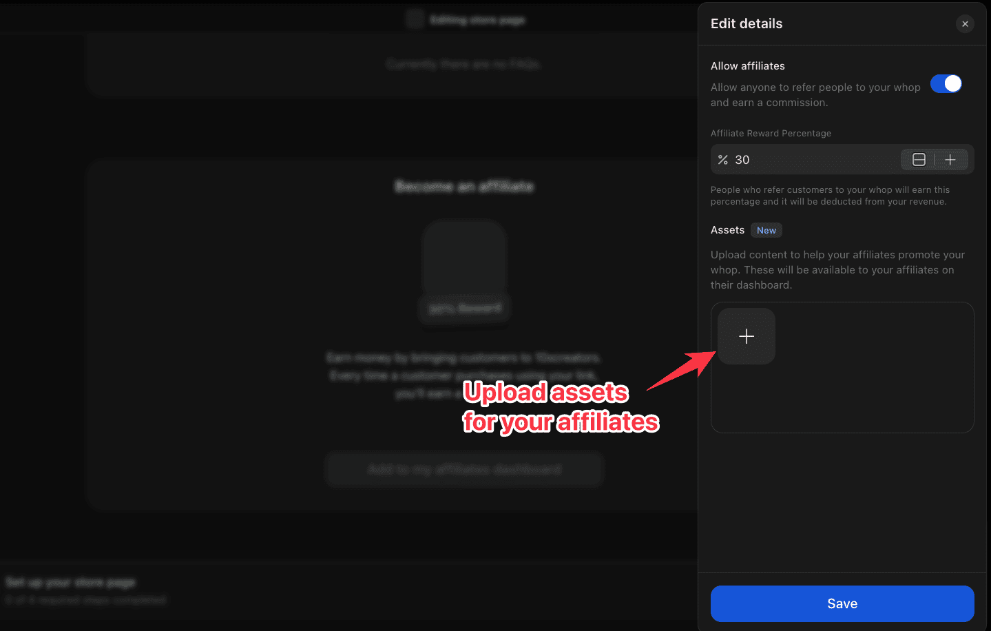 Whop affiliate for your whop product