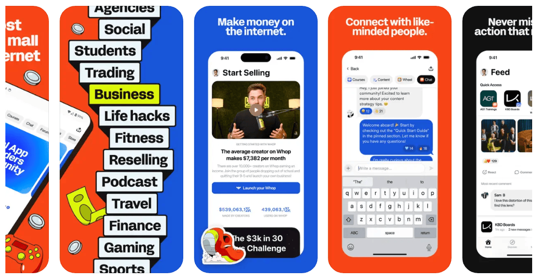 Whop mobile app