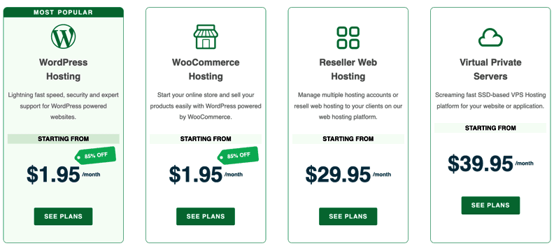 Greengeeks Black Friday pricing