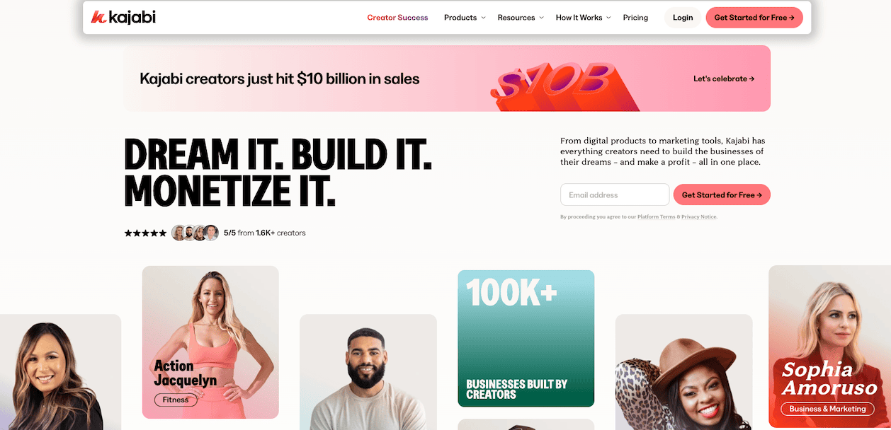 Kajabi homepage