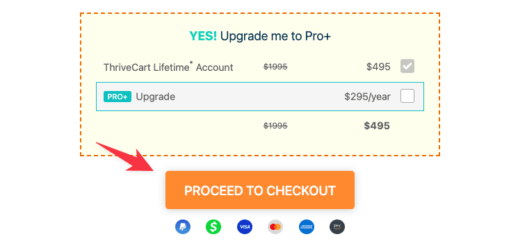 Thrivecart checkout