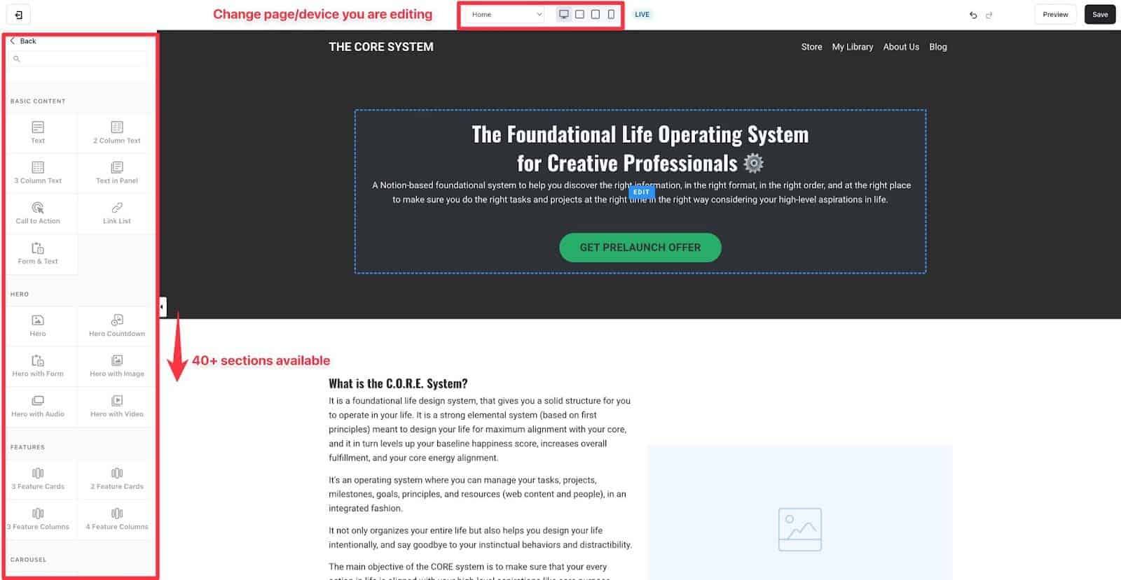 kajabi website customizer