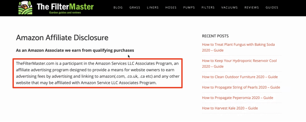Affiliate disclosure