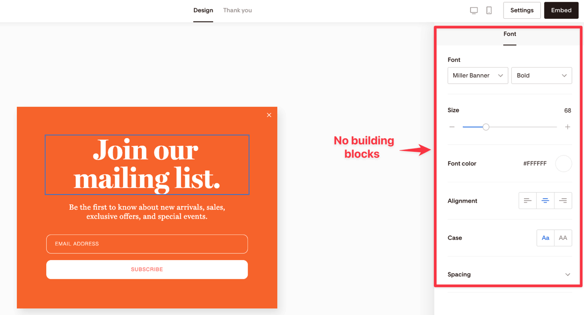 Flodesk pop up form