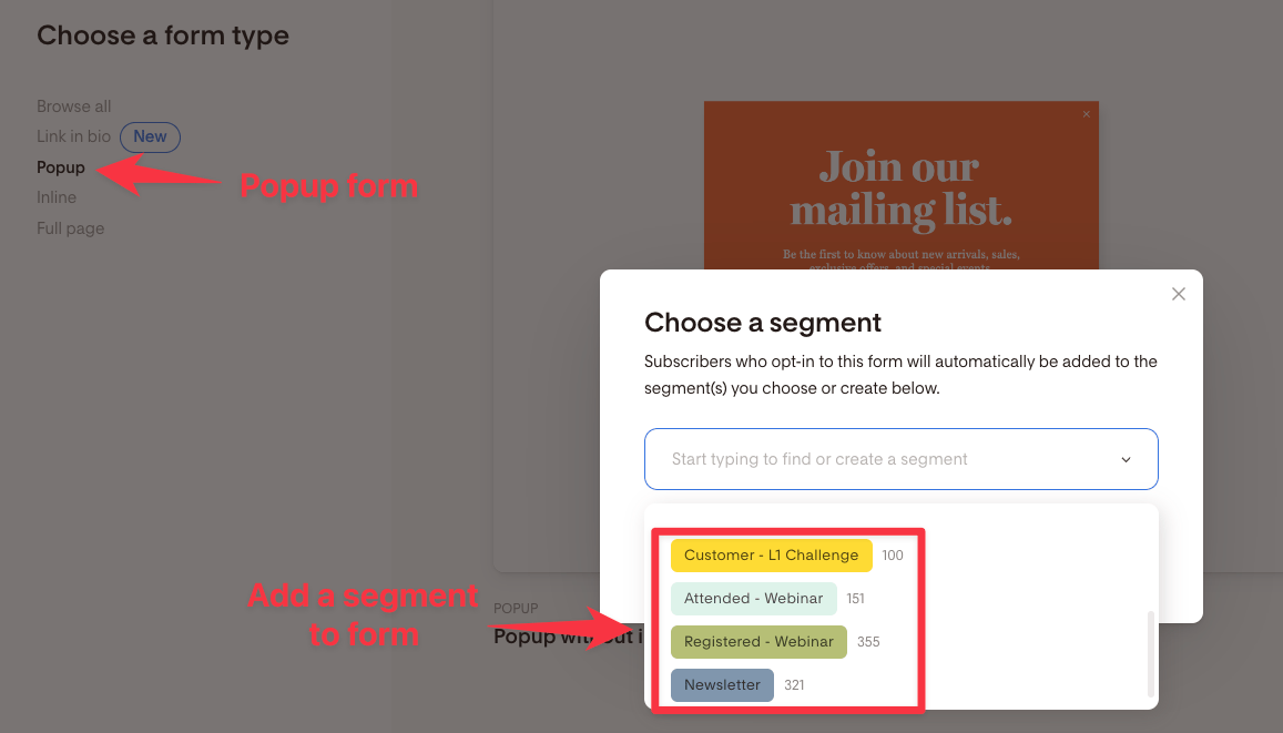 Flodesk popup form