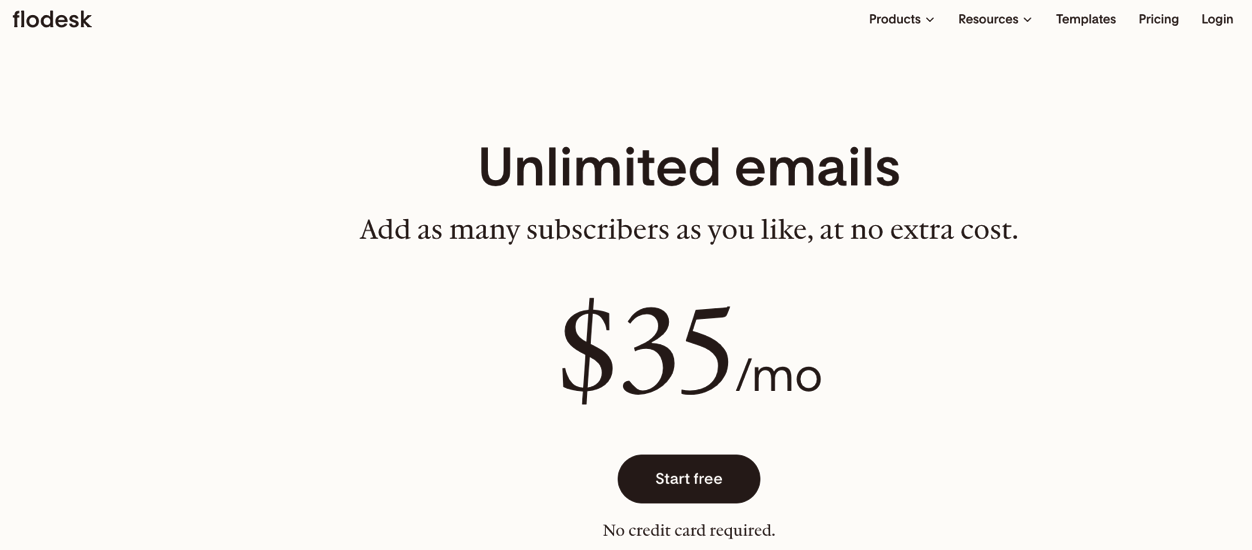 Flodesk pricing