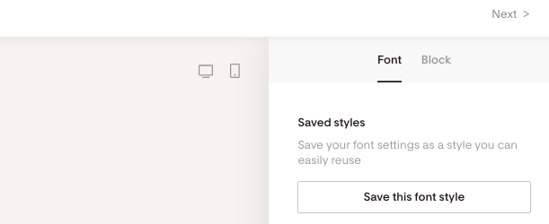 Flodesk save font style