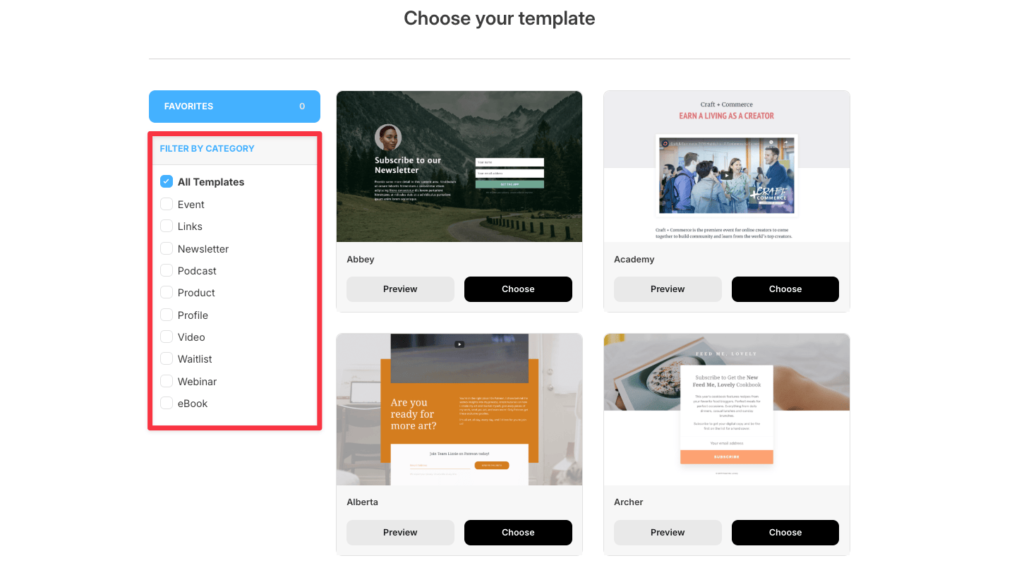 Landing page templates Kit 1