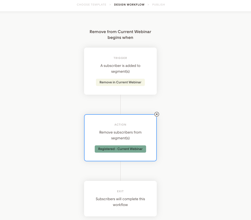 Remove from current webinar