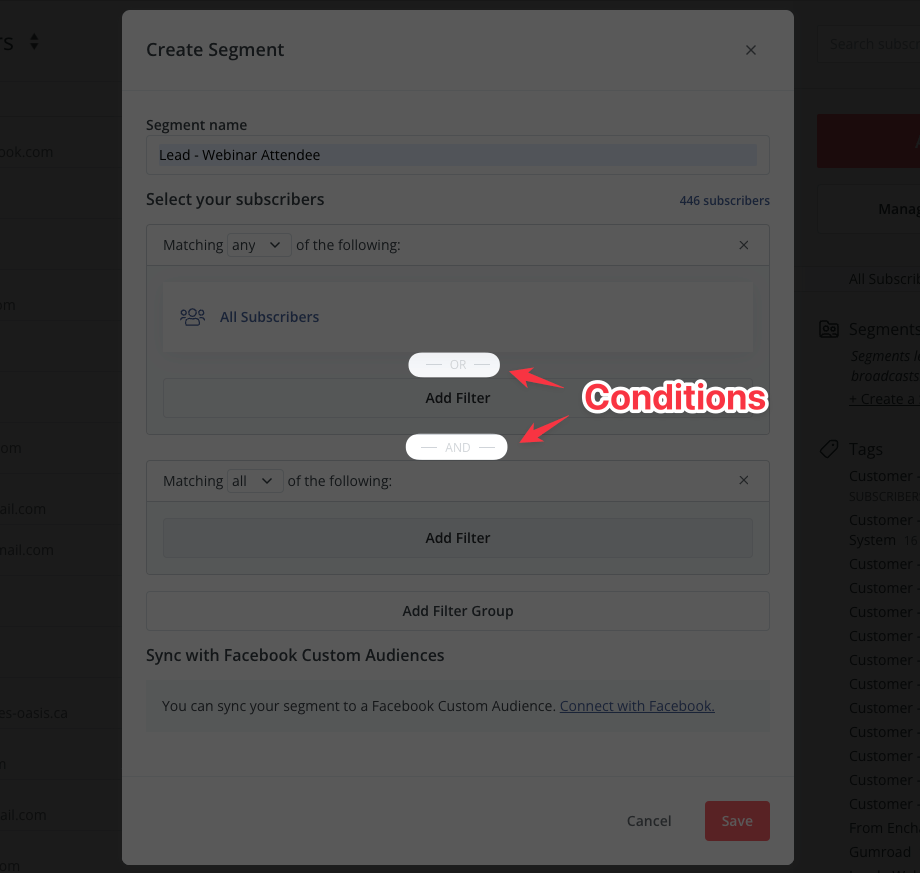 Tags segmentation