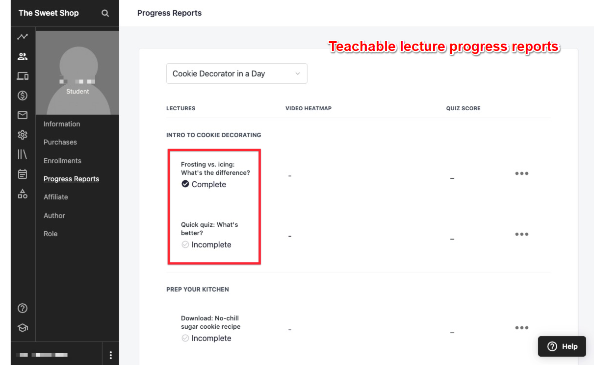 teachable progress reports