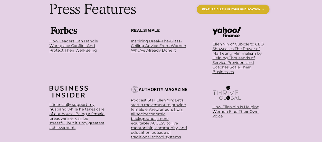 Ellen Yin affiliate program