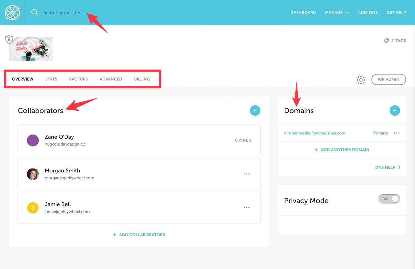 Flywheel dashboard