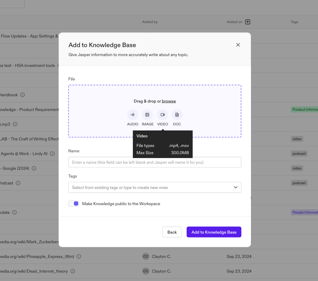 Jasper multimodal content
