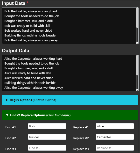 2023 01 23 04 16 23 Find and Replace Multiple Text Online Tools