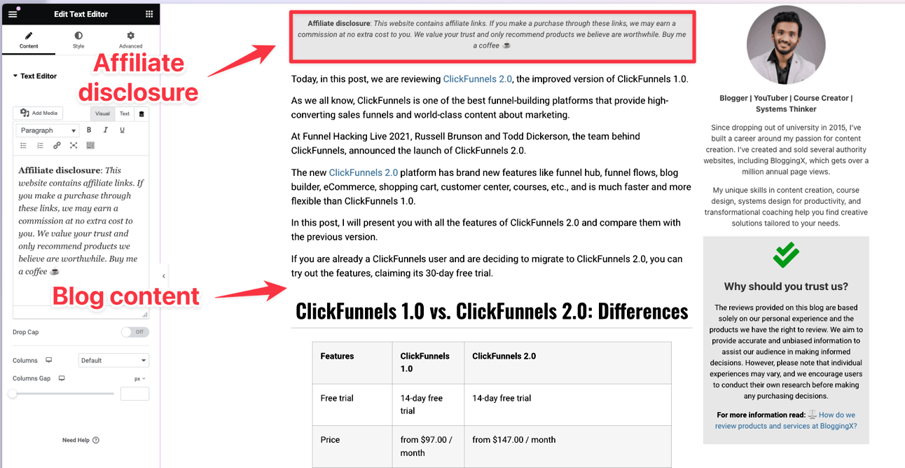 Elementor theme builder
